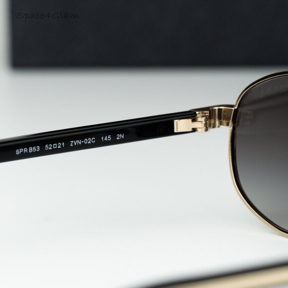 Prada Men Sunglasses Gold Grey Gradient Oval PRB53S ZVN02C NEW AUTHENTIC - Picture 6 of 10